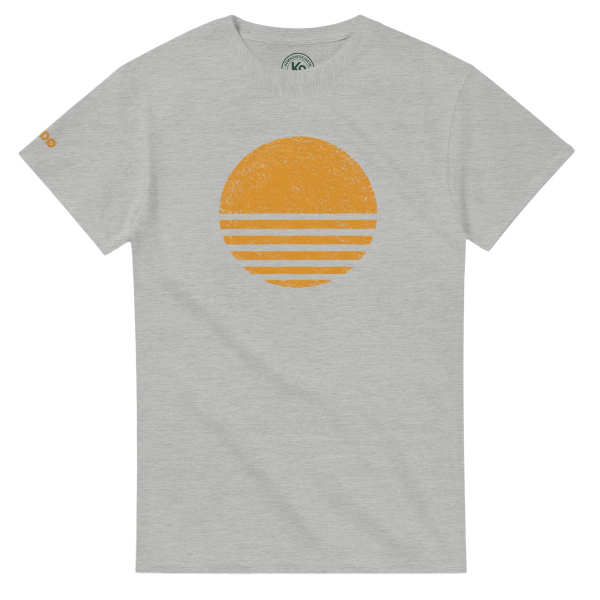 Bodø t-skjorte med midnattsol-motiv, retro sommerdesign, Nordland