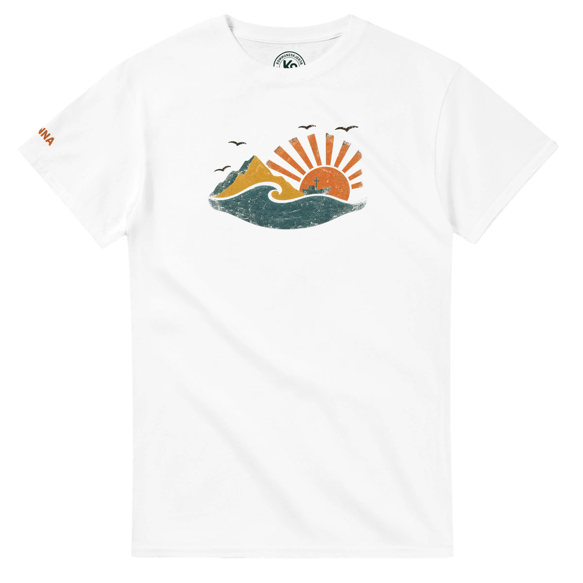 Dønna t-skjorte med retro kystmotiv, Helgeland, Nordland
