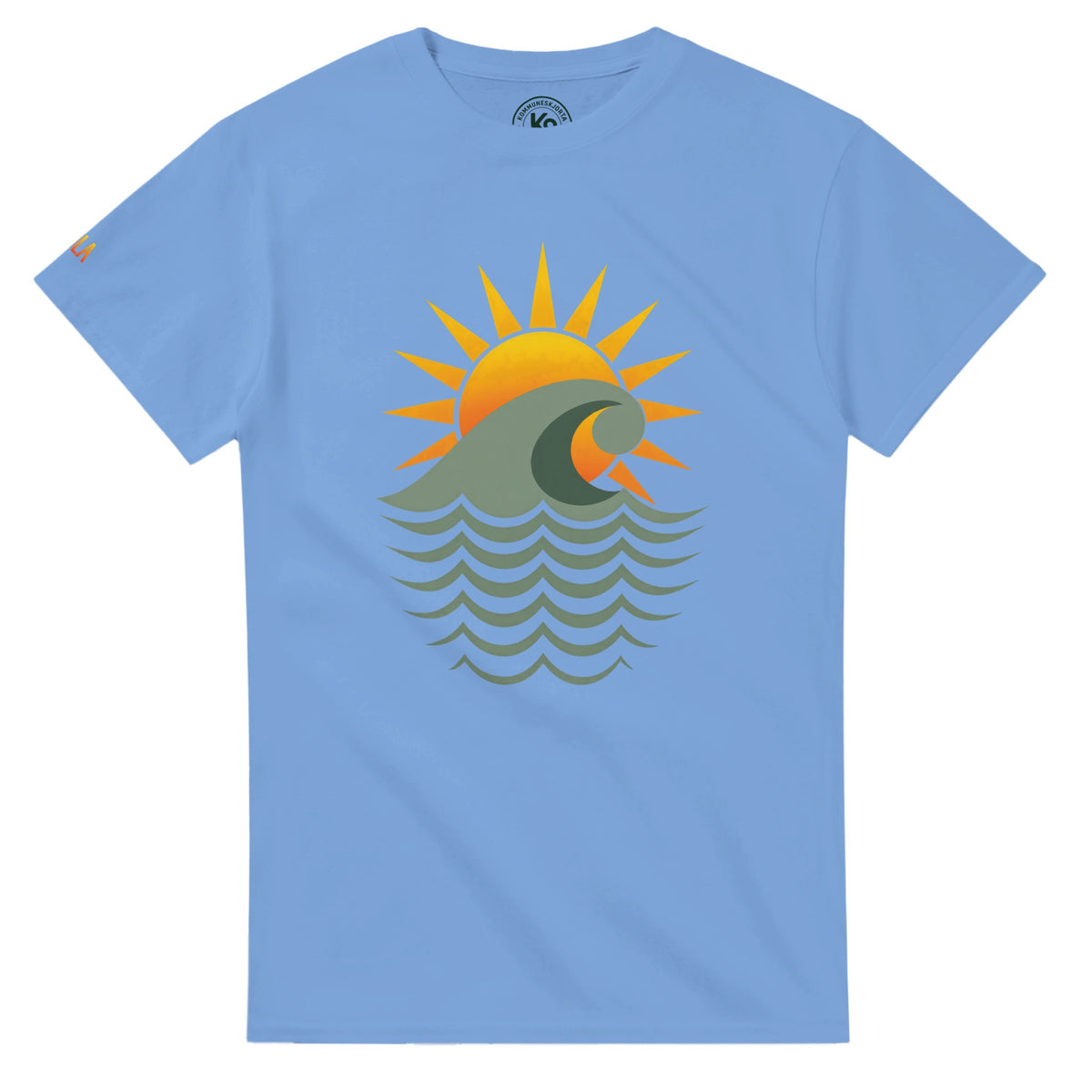 Sola t-skjorte med sol og bølge-motiv, Rogaland