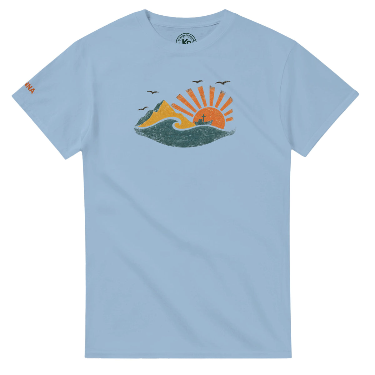 Dønna t-skjorte med retro kystmotiv, Helgeland, Nordland