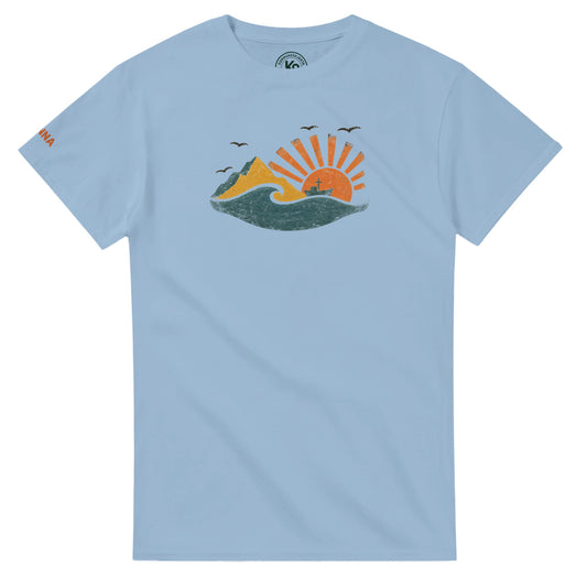 Dønna t-skjorte med retro kystmotiv, Helgeland, Nordland