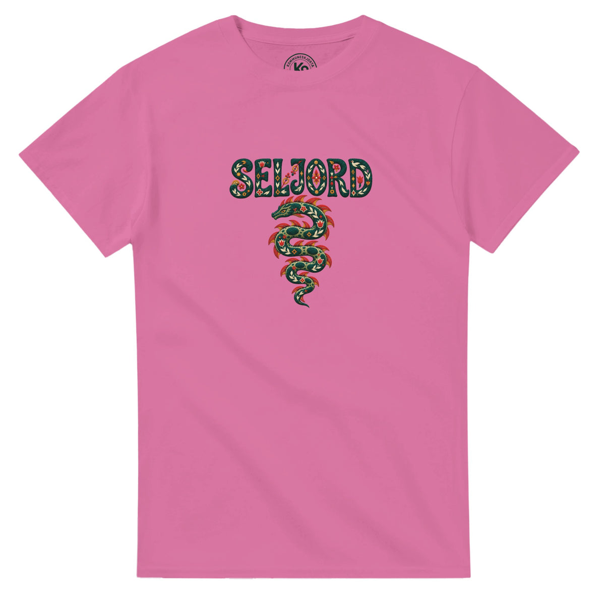 Seljord t-skjorte med Selma-motiv, norsk folklore, sjøormen