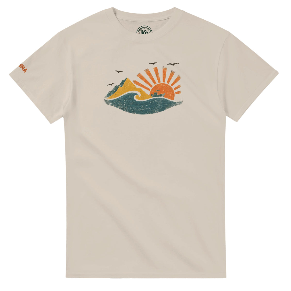 Dønna t-skjorte med retro kystmotiv, Helgeland, Nordland
