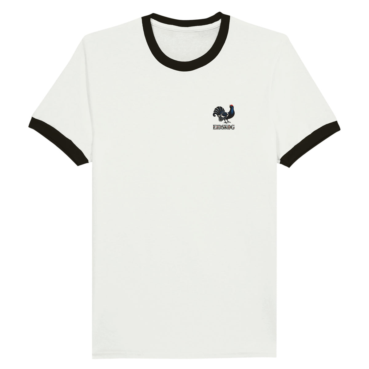 Eidskog t-skjorte med tiur-motiv, retro ringer-stil
