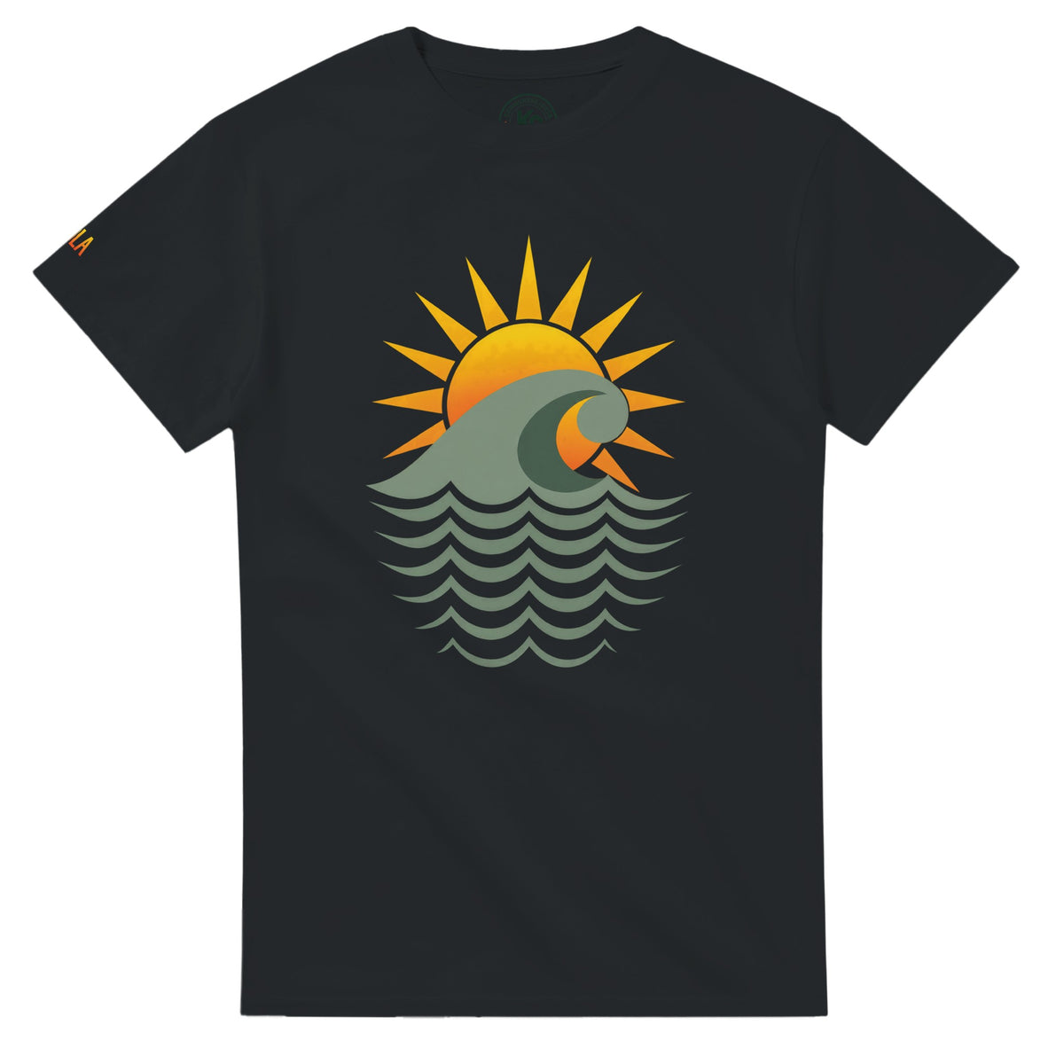 Sola t-skjorte med sol og bølge-motiv, Rogaland