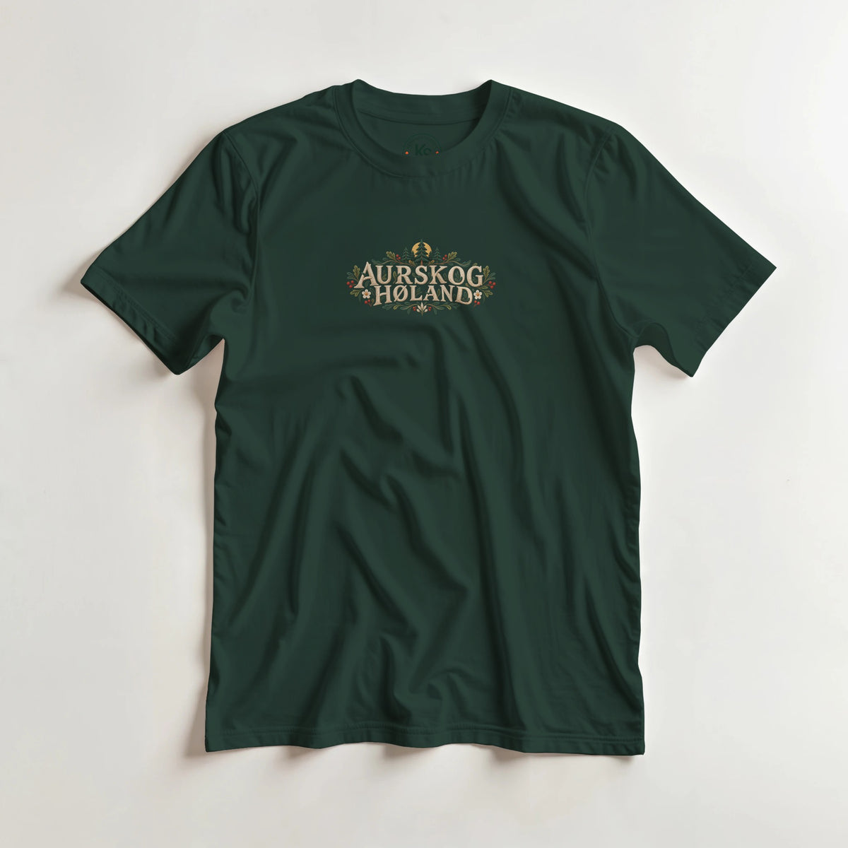 Aurskog-Høland t-skjorte med skogmotiv, vintage design, Akershus