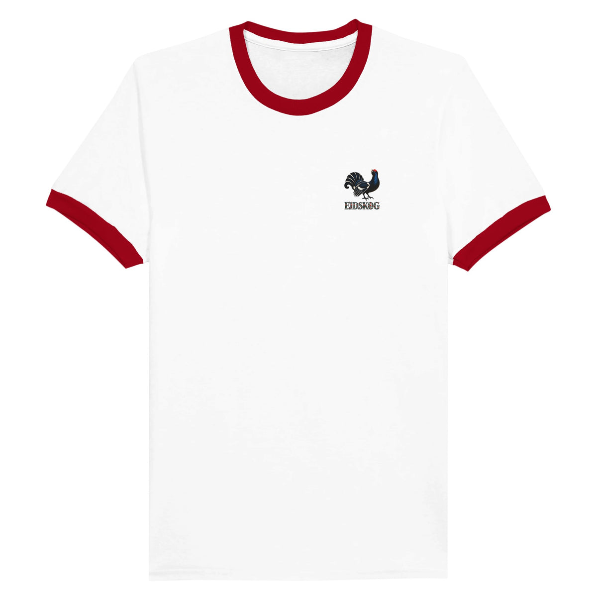 Eidskog t-skjorte med tiur-motiv, retro ringer-stil
