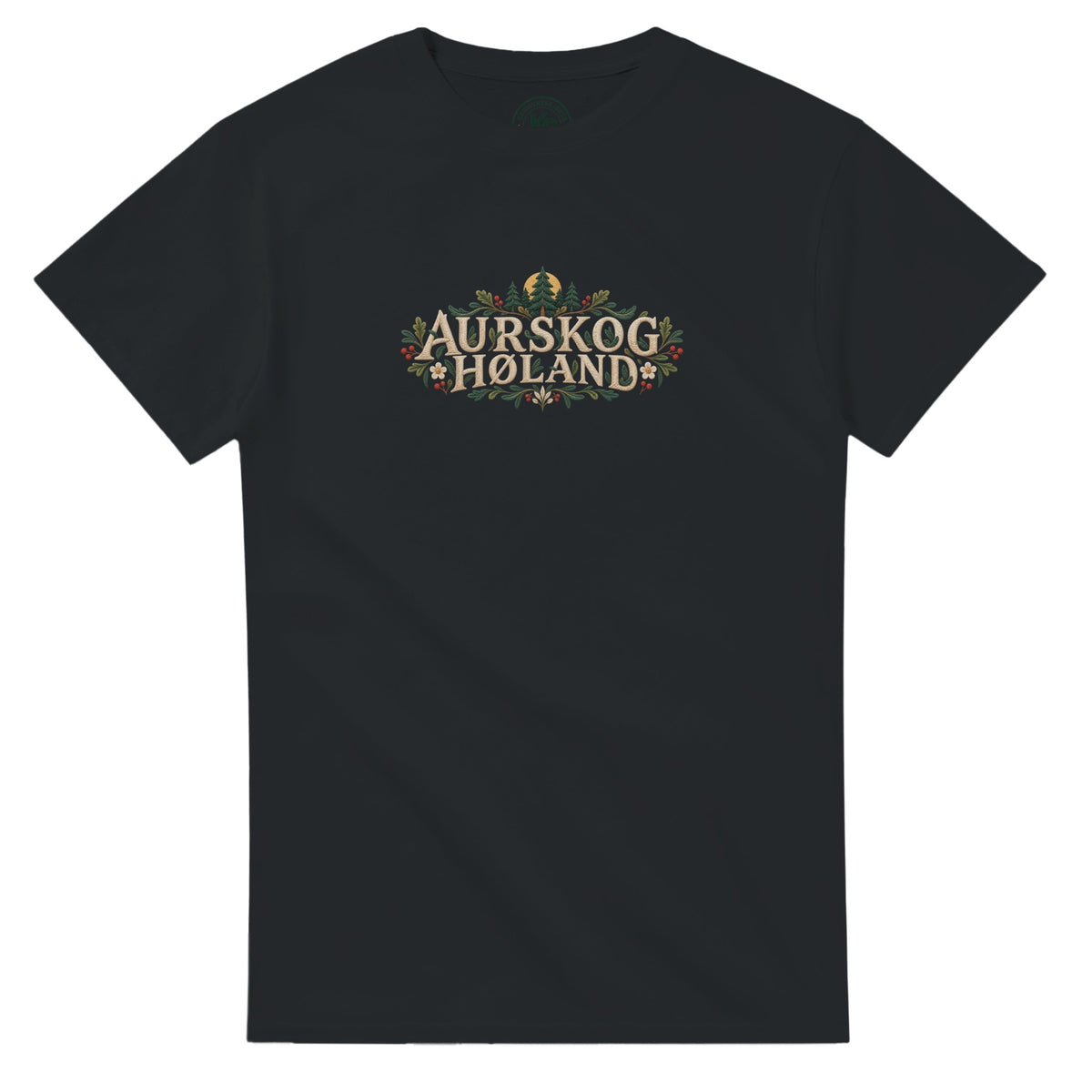 Aurskog-Høland t-skjorte med skogmotiv, vintage design, Akershus